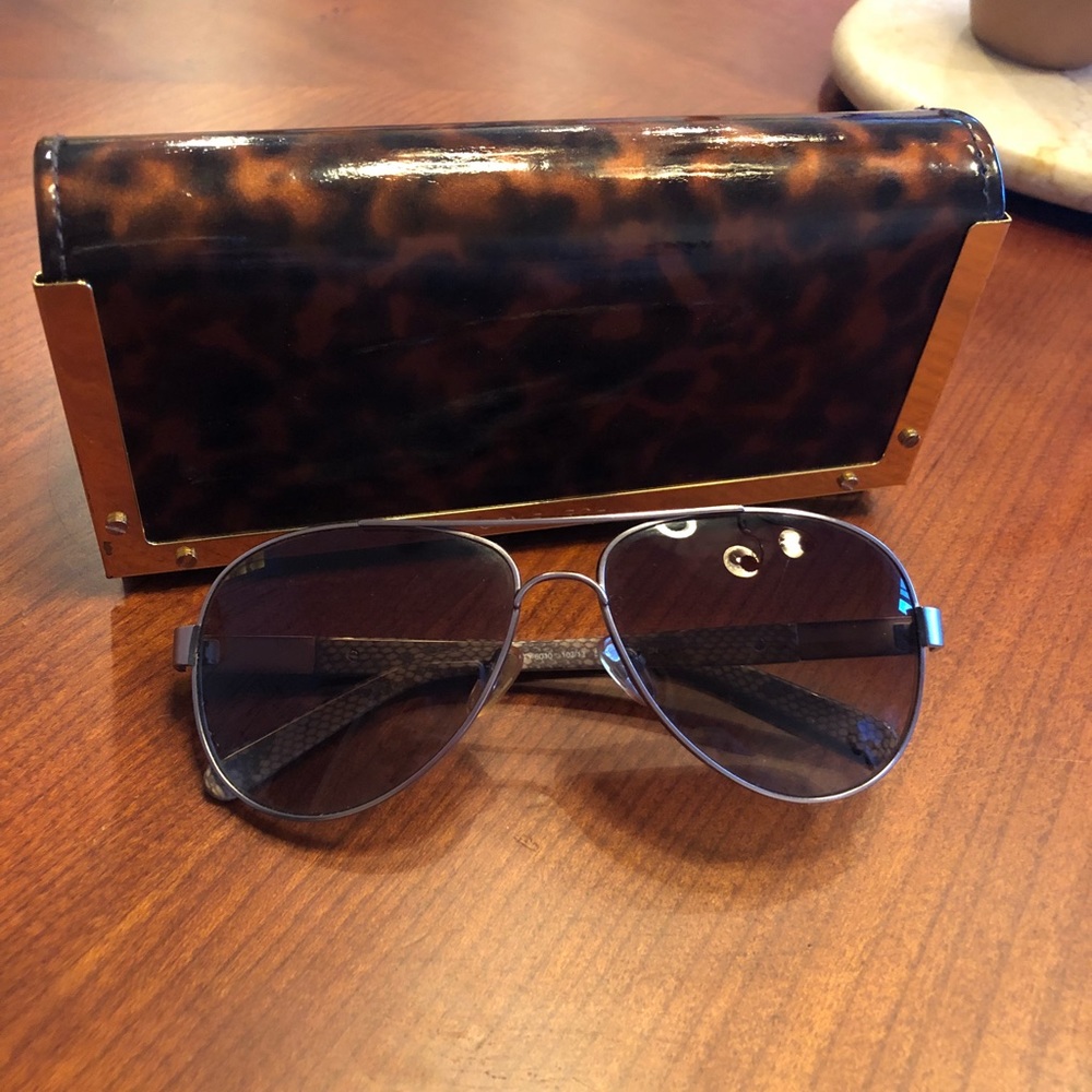 Tory Burch Gun Metal aviators